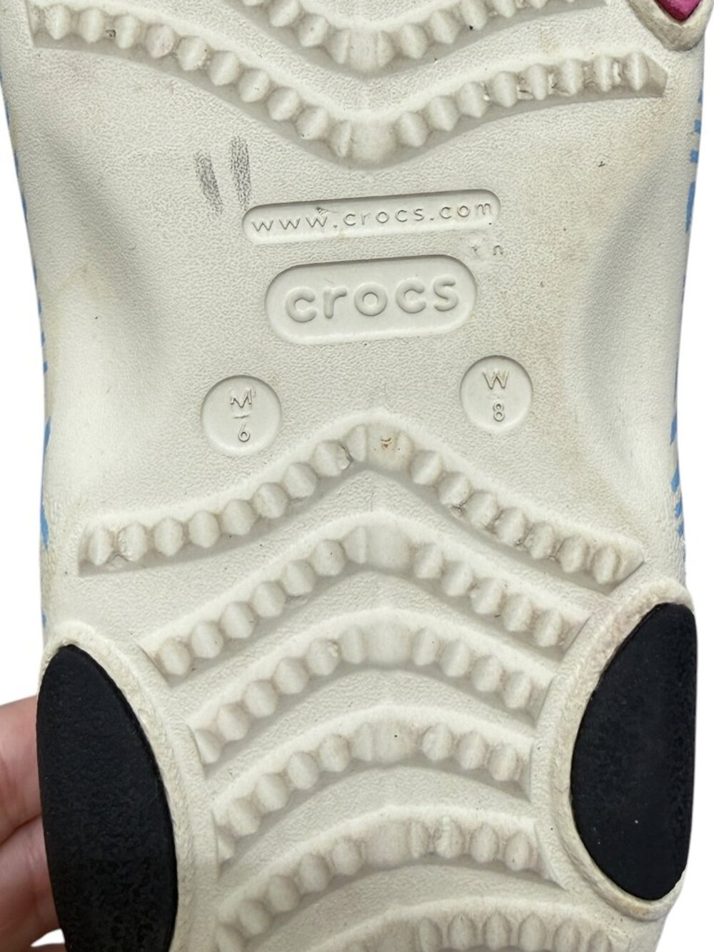 Crocs Classic All-Terrain Topographic Sandals in Bone/Multi Men's 6 Women's 8 - Picture 8 of 8